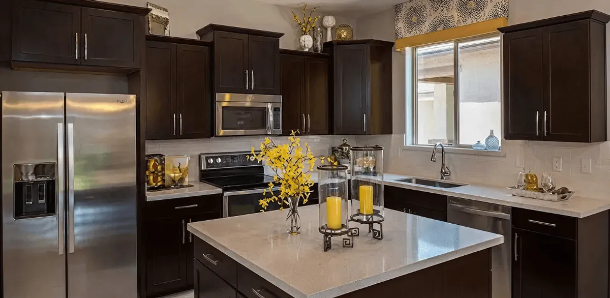 Cabinet painting results with freshly painted kitchen cabinets in Minneapolis, MN