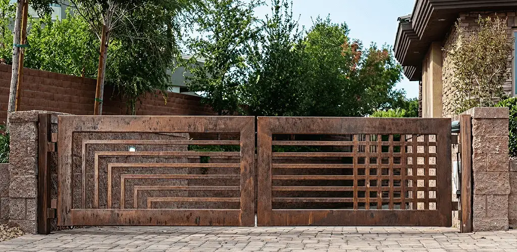 Custom driveway gate installation for a home entrance in Minneapolis, MN